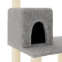 Kratzbaum für Katzen mit hellgrauen Sisalstangen 118,5 cm von , Katzenmöbel - Ref: Foro24-171428, Preis: 53,81 €, Rabatt: %