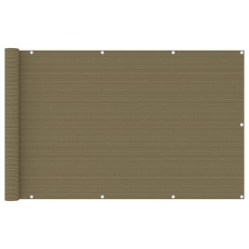 Toldo para balcón HDPE gris taupe 120x400 cm de , Sombrillas - Ref: Foro24-310965, Precio: 24,55 €, Descuento: %