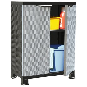 Armario de plástico diseño de ratán 68x39x92 cm de , Taquillas y armarios de almacenamiento - Ref: Foro24-337898, Precio: 107...