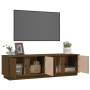 Massives TV-Möbel aus Pinienholz in Honigbraun, 140x40x40 cm. von , TV-Möbel - Ref: Foro24-814462, Preis: 96,79 €, Rabatt: %