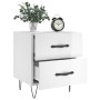 Nachttisch 2 Stück aus weißem Glanz-Engineered-Holz, 40x35x47,5 cm. von , Nachttische - Ref: Foro24-827297, Preis: 60,15 €, R...