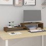 Solid pine wood monitor stand in honey brown (52-101)x22x14cm by , Computer bases and risers - Ref: Foro24-814017, Price: 27,...