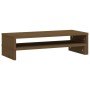 Massive Pinienholz-Monitorständer in Honigbraun (52-101)x22x14cm. von , Computersockel und -erhöhungen - Ref: Foro24-814017, ...