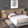 Wall-mounted bedside table in Sonoma oak by , Nightstands - Ref: Foro24-810995, Price: 55,24 €, Discount: %