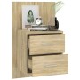 Wall-mounted bedside table in Sonoma oak by , Nightstands - Ref: Foro24-810995, Price: 55,24 €, Discount: %