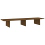 Solid pine wood monitor stand in honey brown color, 100x27x15 cm by , Computer bases and risers - Ref: Foro24-813982, Price: ...