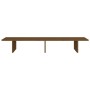 Solid pine wood monitor stand in honey brown color, 100x27x15 cm by , Computer bases and risers - Ref: Foro24-813982, Price: ...