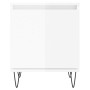 Mesitas noche 2 uds madera ingeniería blanco brillo 40x30x50 cm de , Mesitas de noche - Ref: Foro24-826833, Precio: 64,60 €, ...