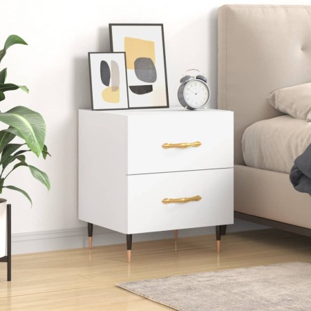 Engineered wood white bedside table 40x35x47.5 cm by , Nightstands - Ref: Foro24-827260, Price: 55,01 €, Discount: %