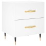 Engineered wood white bedside table 40x35x47.5 cm by , Nightstands - Ref: Foro24-827260, Price: 55,01 €, Discount: %
