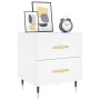 Engineered wood white bedside table 40x35x47.5 cm by , Nightstands - Ref: Foro24-827260, Price: 55,01 €, Discount: %