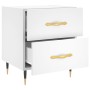 Engineered wood white bedside table 40x35x47.5 cm by , Nightstands - Ref: Foro24-827260, Price: 55,01 €, Discount: %