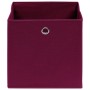 Storage boxes 10 units non-woven dark red fabric 28x28x28 cm by , Storage baskets - Ref: Foro24-325201, Price: 41,53 €, Disco...