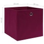 Aufbewahrungsboxen 10 Stück aus dunkelrotem Vliesstoff 28x28x28 cm von , Aufbewahrungskörbe - Ref: Foro24-325201, Preis: 41,5...