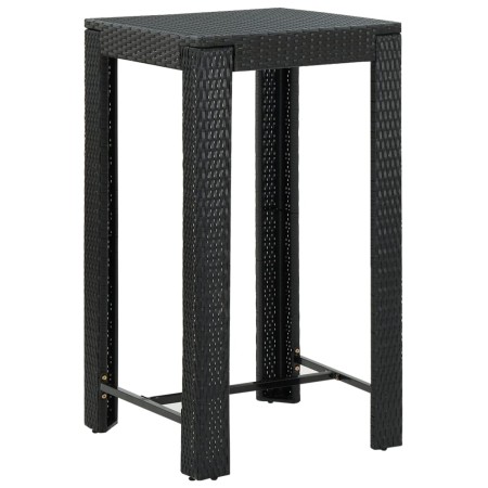 Tall garden table made of black synthetic rattan 60.5x60.5x110.5 cm by , Garden tables - Ref: Foro24-45871, Price: 201,92 €, ...