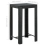 Hocher Gartentisch aus schwarzem synthetischem Rattan 60,5x60,5x110,5 cm von , Gartentische - Ref: Foro24-45871, Preis: 201,9...