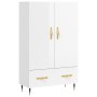 Hochglanz-Weißer Schrank aus Holzwerkstoff 69,5x31x115 cm von , Sideboards - Ref: Foro24-828214, Preis: 99,35 €, Rabatt: %