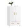 Hochglanz-Weißer Schrank aus Holzwerkstoff 69,5x31x115 cm von , Sideboards - Ref: Foro24-828214, Preis: 99,35 €, Rabatt: %