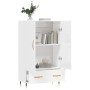 High gloss white engineered wood sideboard 69.5x31x115 cm by , Sideboards - Ref: Foro24-828214, Price: 99,35 €, Discount: %