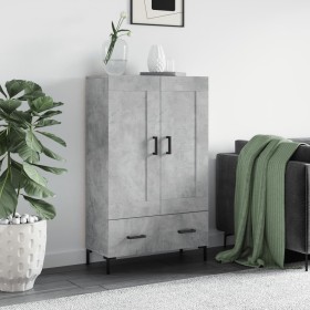 Aparador alto madera de ingeniería gris hormigón 69,5x31x115 cm de , Aparadores - Ref: Foro24-830328, Precio: 88,46 €, Descue...