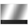 Armario de baño con espejo negro 80x15x60 cm de vidaXL, Tocadores de baño - Ref: Foro24-323605, Precio: 115,77 €, Descuento: %