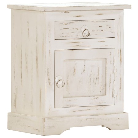 Mesita de noche de madera maciza de mango blanca 40x30x50 cm de , Mesitas de noche - Ref: Foro24-247713, Precio: 116,39 €, De...