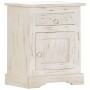 Massiver Nachttisch aus weißem Mangoholz 40x30x50 cm von , Nachttische - Ref: Foro24-247713, Preis: 116,28 €, Rabatt: %