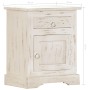 Massiver Nachttisch aus weißem Mangoholz 40x30x50 cm von , Nachttische - Ref: Foro24-247713, Preis: 116,28 €, Rabatt: %