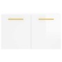 Armario pared madera contrachapada blanco brillo 60x36,5x35 cm de , Taquillas y armarios de almacenamiento - Ref: Foro24-8300...