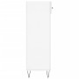 Mueble zapatero madera contrachapada blanco brillo 60x35x105 cm