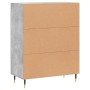 Grauer Beton-Engineered-Holz-Sideboard 69,5x34x90 cm von , Sideboards - Ref: Foro24-830176, Preis: 75,32 €, Rabatt: %