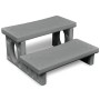 Escalones para bañera de hiromasaje gris de , Accesorios para piscinas y spa - Ref: Foro24-90881, Precio: 129,99 €