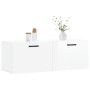 Wandschrank aus glänzend weißem Ingenieurholz 100x36,5x35 cm von , Schließfächer und Lagerschränke - Ref: Foro24-830134, Prei...