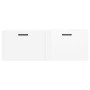 Wandschrank aus glänzend weißem Ingenieurholz 100x36,5x35 cm von , Schließfächer und Lagerschränke - Ref: Foro24-830134, Prei...