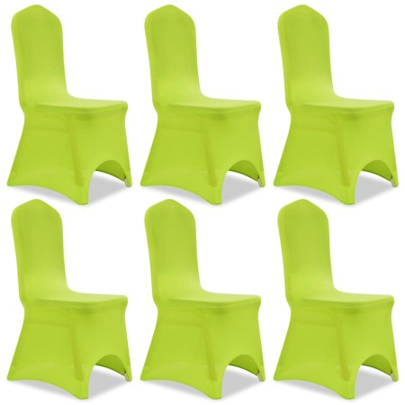 Elastic chair cover 6 units green by , Covers - Ref: Foro24-131414, Price: 31,52 €, Discount: %