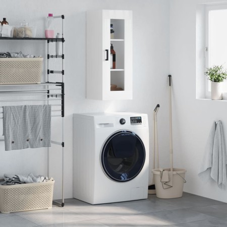Armario de pared blanco brillante 34,5x34x90 cm de , Aparadores - Ref: Foro24-828910, Precio: 58,19 €, Descuento: %