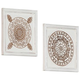 Handgeschnitzte Wandpaneele, 2 Stück, MDF, 40x40x1,5cm. von , Wandverkleidung - Ref: Foro24-321659, Preis: 36,66 €, Rabatt: %