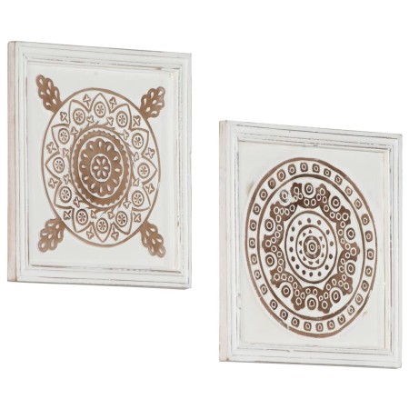Handgeschnitzte Wandpaneele, 2 Stück, MDF, 40x40x1,5cm. von , Wandverkleidung - Ref: Foro24-321659, Preis: 36,66 €, Rabatt: %