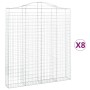 Gabion baskets 8 units arch shape iron 200x30x220/240 cm by , Pots and planters - Ref: Foro24-3145562, Price: 1,00 €, Discoun...