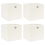 Aufbewahrungsboxen 4 Stück Stoff weiß 32x32x32 cm von , Aufbewahrungskörbe - Ref: Foro24-288349, Preis: 25,36 €, Rabatt: %
