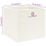 Aufbewahrungsboxen 4 Stück Stoff weiß 32x32x32 cm von , Aufbewahrungskörbe - Ref: Foro24-288349, Preis: 25,36 €, Rabatt: %