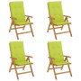 Gartenliegestühle und Kissen 4 Stück Massivholz Teak von , Gartenstühle - Ref: Foro24-3196474, Preis: 667,04 €, Rabatt: %