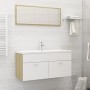 Badezimmermöbel-Set aus weißem und Eichenholz in Sonoma-Eiche. von , Badezimmermöbel - Ref: Foro24-3070897, Preis: 332,85 €, ...