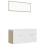Badezimmermöbel-Set aus weißem und Eichenholz in Sonoma-Eiche. von , Badezimmermöbel - Ref: Foro24-3070897, Preis: 332,85 €, ...