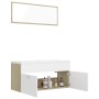 Badezimmermöbel-Set aus weißem und Eichenholz in Sonoma-Eiche. von , Badezimmermöbel - Ref: Foro24-3070897, Preis: 332,85 €, ...