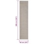 Alfombra de sisal natural color arena 66x300 cm de , Alfombras - Ref: Foro24-136356, Precio: 83,47 €, Descuento: %