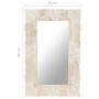 Massiver Mangoholzspiegel in Weiß 80x50 cm von , Spiegel - Ref: Foro24-321633, Preis: 119,09 €, Rabatt: %