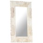 Solid white mango wood mirror 80x50 cm by , Mirrors - Ref: Foro24-321633, Price: 119,09 €, Discount: %