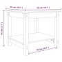 Massiver Kiefernholz-Couchtisch in Honigbraun 50x50x45 cm von , Couchtisch - Ref: Foro24-822280, Preis: 65,84 €, Rabatt: %