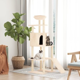 Katzenkratzbaum mit cremefarbenen Sisalstangen 166 cm von , Katzenmöbel - Ref: Foro24-171681, Preis: 96,44 €, Rabatt: %
